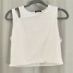 Cropped cut out tank top